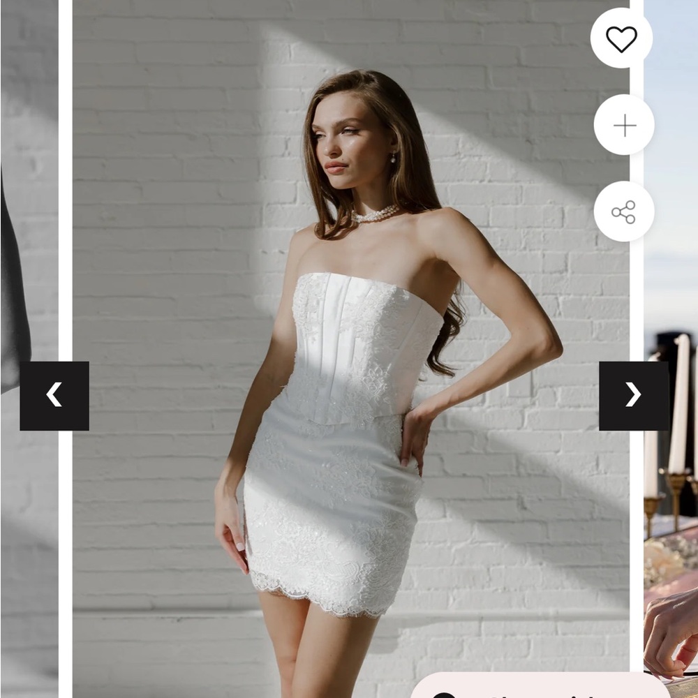 UNTAMED PETALS BY AMANDA JUDGE Esme White Strapless Mini Dress